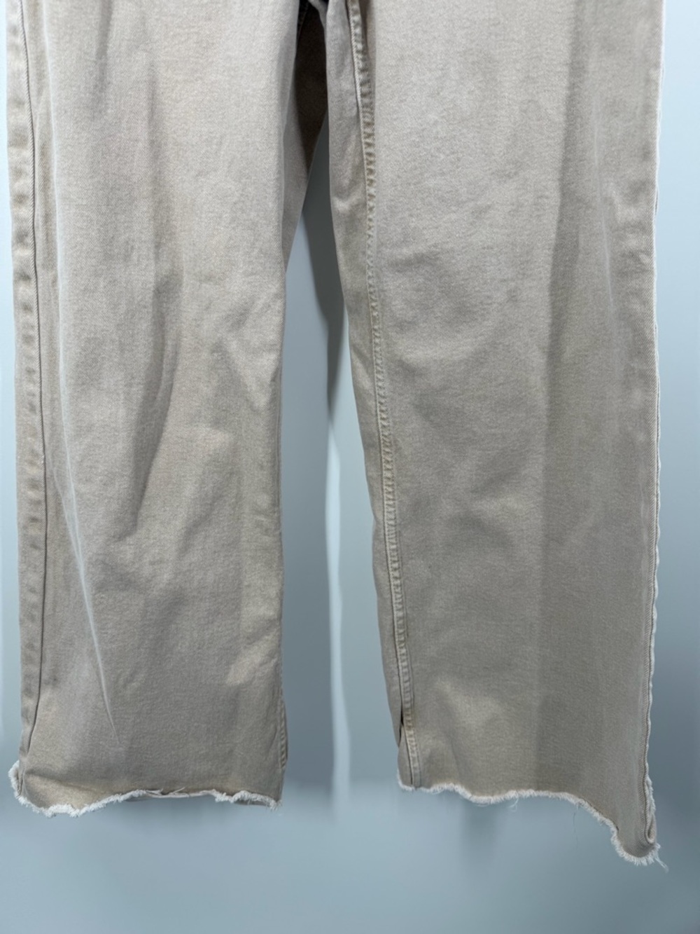 Mango MNG Catherin High Rise Culotte Jeans Khaki - Picture 4 of 11